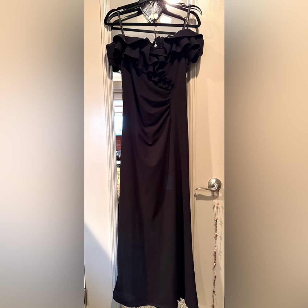 XSCAPE Evenings Ruched Ruffle Gown - Picture 5 of 5